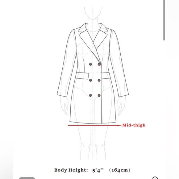 Elegant Tan Double-Breasted Women's Coat - Picture 5 of 5